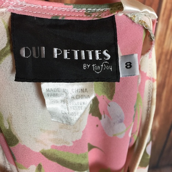 Vintage 80s Oui Petites Coquette Floral Short Sleeve Lightweight Blouse Top 8P - Picture 6 of 6